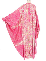 1970s Mexican Magenta Printed Caftan Dress arcadeshops.com