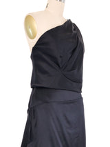 Chanel Draped Silk One Shoulder Dress Dress arcadeshops.com