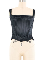1990s Vivienne Westwood Black Satin Corset Top arcadeshops.com