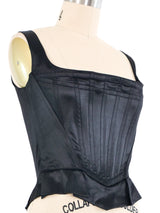 1990s Vivienne Westwood Black Satin Corset Top arcadeshops.com