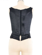 1990s Vivienne Westwood Black Satin Corset Top arcadeshops.com