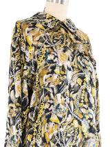 1980s Gucci Silk Chain And Tassel Print Blouse Top arcadeshops.com