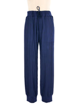 Issey Miyake Pleats Please Navy Joggers Bottom arcadeshops.com