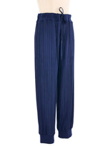 Issey Miyake Pleats Please Navy Joggers Bottom arcadeshops.com