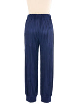 Issey Miyake Pleats Please Navy Joggers Bottom arcadeshops.com