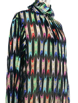 1980s Metallic Rainbow Blouse Top arcadeshops.com