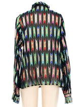 1980s Metallic Rainbow Blouse Top arcadeshops.com