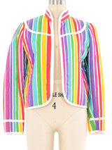 1970s Quilted Rainbow Jacket Jacket arcadeshops.com