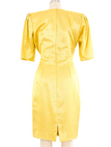 1980s Ungaro Ruched Gold Lamé Dress Dress arcadeshops.com