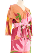 1970s Holly's Harp Floral Cotton Lounge Ensemble Suit arcadeshops.com