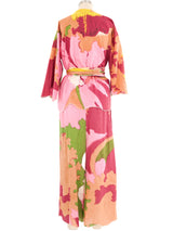 1970s Holly's Harp Floral Cotton Lounge Ensemble Suit arcadeshops.com