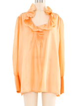 Zandra Rhodes Silk Ruffle Blouse Top arcadeshops.com