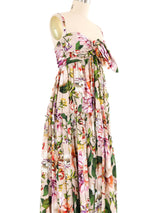 Dolce And Gabbana Cotton Floral Maxi Dress Dress arcadeshops.com
