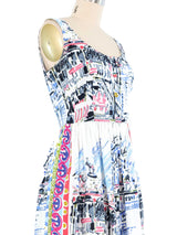 2004 Prada Postcard Print Sundress Dress arcadeshops.com