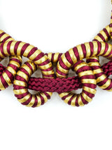Maroon and Gold Rope Necklace Accessory arcadeshops.com