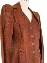 2006 Christian Dior By John Gallion Lasercut Leather Jacket Jacket arcadeshops.com