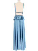 1970s Jean Varon Grecian Style Jersey Gown Dress arcadeshops.com