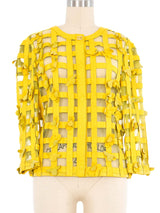 Roberto Cavalli Leather Lattice Jacket Jacket arcadeshops.com