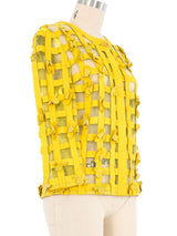 Roberto Cavalli Leather Lattice Jacket Jacket arcadeshops.com