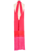 Gianfranco Ferre Magenta Fringe Dress Dress arcadeshops.com