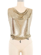 Gold Chainmail Crossback Top Top arcadeshops.com