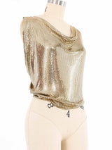 Gold Chainmail Crossback Top Top arcadeshops.com