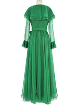 Kiki Hart Kelly Green Ruffle Gown Dress arcadeshops.com