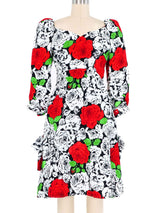 Scaasi Rose Print Dress Dress arcadeshops.com