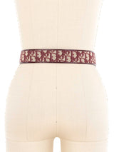 Christian Dior Burgundy Oblique Belt Accessory arcadeshops.com