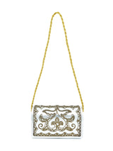 Scaasi Embroidered Metallic Trunk Bag Accessory arcadeshops.com