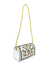 Scaasi Embroidered Metallic Trunk Bag Accessory arcadeshops.com