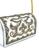 Scaasi Embroidered Metallic Trunk Bag Accessory arcadeshops.com