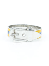 Gucci Enamel Sterling Buckle Bracelet Accessory arcadeshops.com