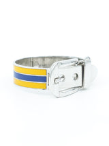 Gucci Enamel Sterling Buckle Bracelet Accessory arcadeshops.com