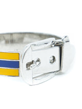 Gucci Enamel Sterling Buckle Bracelet Accessory arcadeshops.com