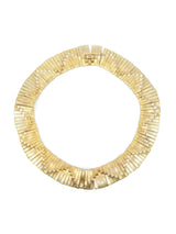 Goldtone Wave Collar Necklace Accessory arcadeshops.com