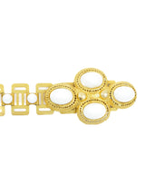 1960s Goldtone Cabochon Belt Accessory arcadeshops.com