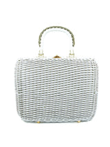 White Wicker Basket Bag Accessory arcadeshops.com