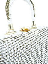 White Wicker Basket Bag Accessory arcadeshops.com