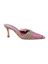 Manolo Blahnik Silk Brocade Mules, 38.5 Accessory arcadeshops.com