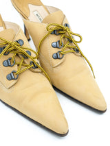Manolo Blahnik Oklamod Lace Up Mules, 40 Accessory arcadeshops.com