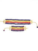 Escada Multicolor Faux Pearl Choker And Bracelet Set Accessory arcadeshops.com