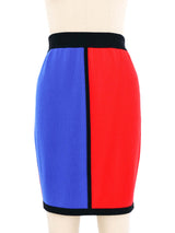 Escada Colorblock Wool Skirt Bottom arcadeshops.com