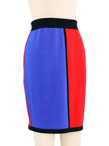 Escada Colorblock Wool Skirt Bottom arcadeshops.com