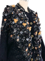 Heavily Embellished Angora Cardigan Jacket arcadeshops.com
