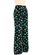 Miu Miu Strawberry Printed Crepe Trousers Bottom arcadeshops.com