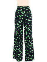 Miu Miu Strawberry Printed Crepe Trousers Bottom arcadeshops.com