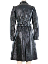 Courreges Black Vinyl Reedition Trench Jacket arcadeshops.com