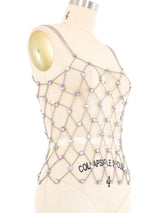 Paco Rabanne Pink Crystal Chain Tank Top arcadeshops.com