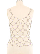 Paco Rabanne Pink Crystal Chain Tank Top arcadeshops.com